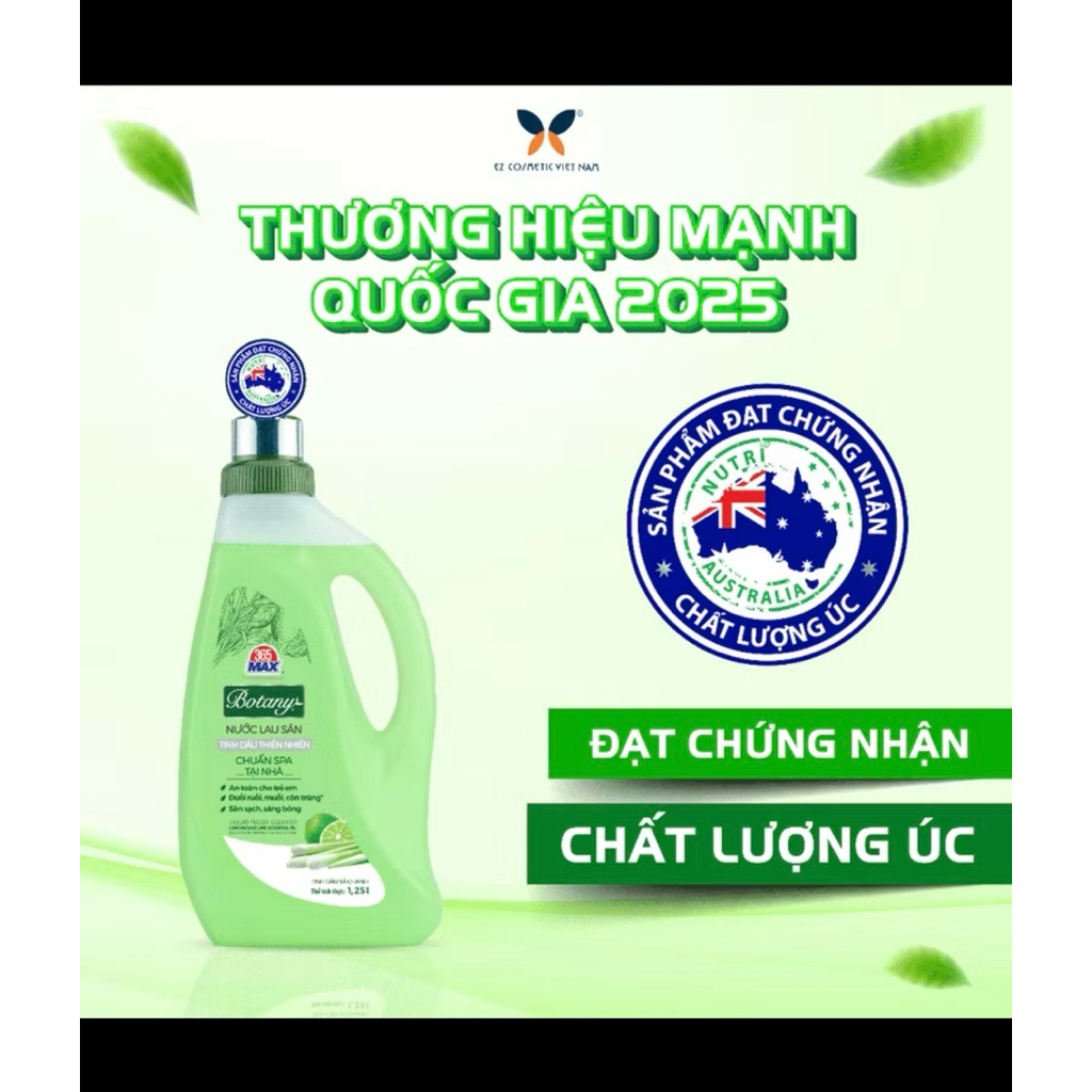 Nước lau sàn 365Max Botany tinh dầu Sả Chanh 3.9ml