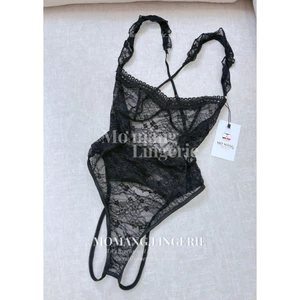 B057 Bodysuit Ren Sexy Cánh Tiên Mơ Màng, Váy Ngủ Liền Thân Ren Trơn Không Mút Phong Cách Gợi Cảm Quyến Rũ