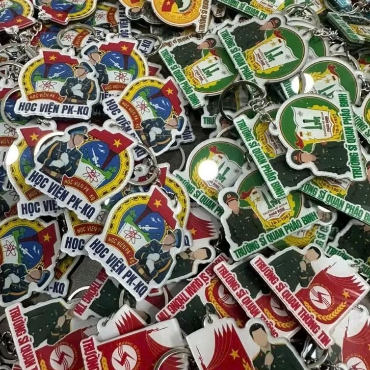 Móc khóa logo các trường đại học QĐ mica in 2 mặt, quà tặng ý nghĩa, may mắn thi đỗ