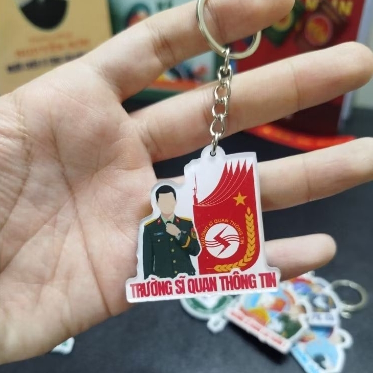 Móc khóa logo các trường đại học QĐ mica in 2 mặt, quà tặng ý nghĩa, may mắn thi đỗ