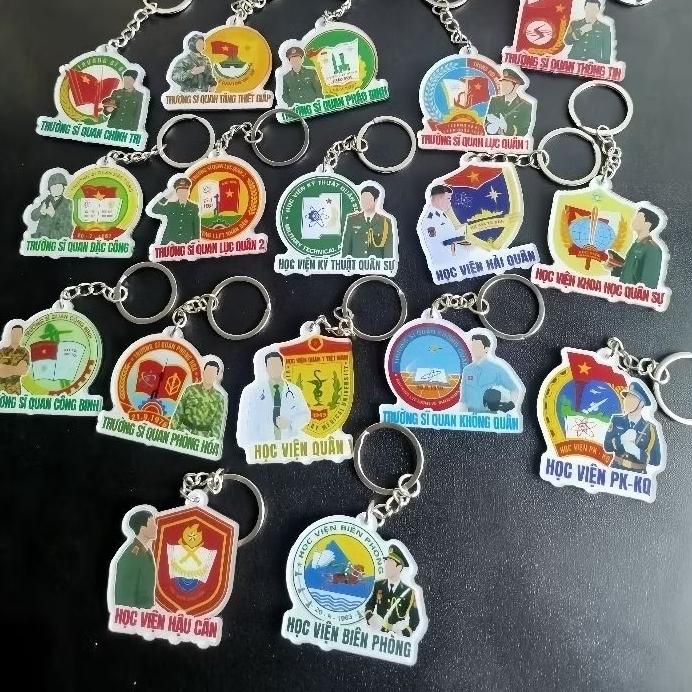 Móc khóa logo các trường đại học QĐ mica in 2 mặt, quà tặng ý nghĩa, may mắn thi đỗ