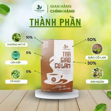 Trà Giảo Cổ Lam - Hộp 25 Túi Lọc 125g Tiện lợi dễ uống 100% tự nhiên - Trà Việt🍃