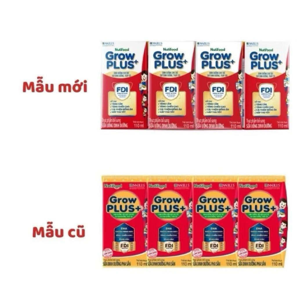 Sữa Growplus+ Đỏ/Xanh 110ml( Thùng x 48 hộp )