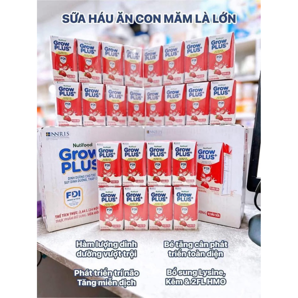 Sữa Growplus+ Đỏ/Xanh 110ml( Thùng x 48 hộp )