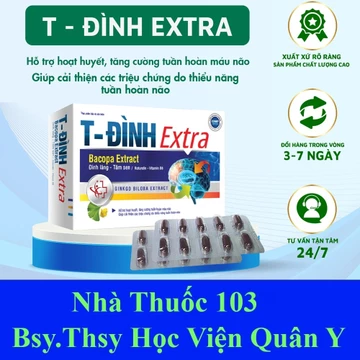 Combo hoạt huyết tiền đình T-Đình extra & ích trí kiện não hoạt huyết dưỡng não CM8 HVQY