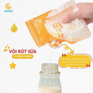 Túi Trữ Sữa Coniu Có Cảm Biến Nhiệt An Toàn, Giữ Lạnh Tốt 1 Hộp 30 Cái