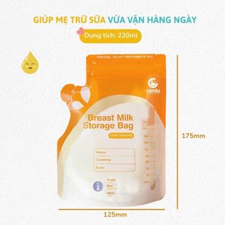 Túi Trữ Sữa Coniu Có Cảm Biến Nhiệt An Toàn, Giữ Lạnh Tốt 1 Hộp 30 Cái