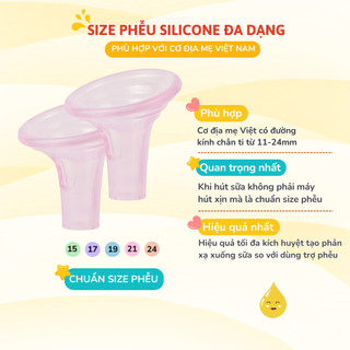 Phễu Hút Sữa Silicone Coniu, Silicone Bạch Kim Siêu Mềm Tăng Hiệu Quả Hút Sữa Kích Sữa