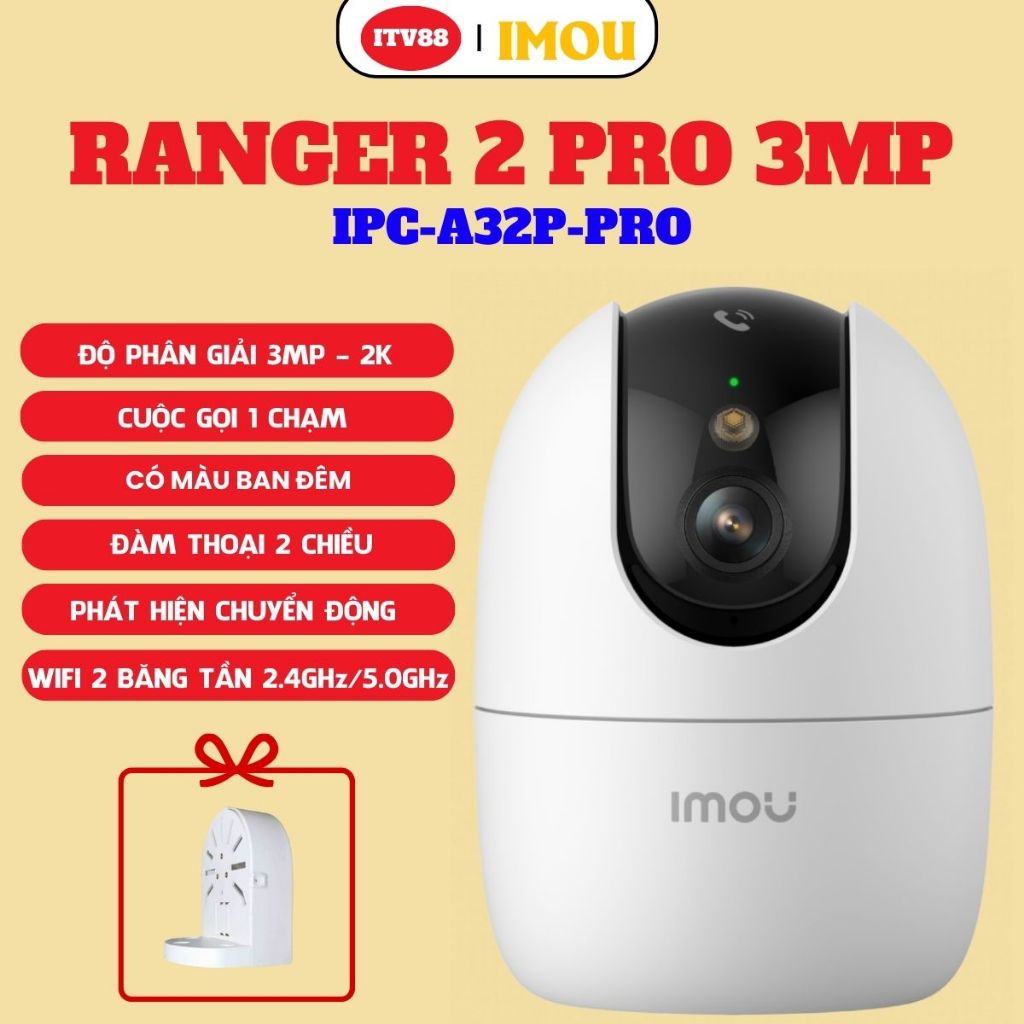 [MỚI NHẤT] CAMERA TRONG NHÀ IMOU RANGER 2 PRO 3MP - A32P - PRO I CÓ MÀU ...