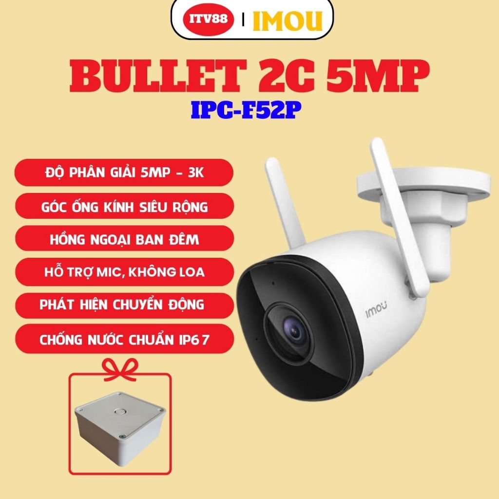 CAMERA IMOU NGOÀI TRỜI BULLET 2C F52P - 5MP VÀ F32P- 3MP I PHÁT HIỆN ...