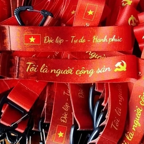 [Quà tặng ý nghĩa] Móc khóa dây vải Việt Nam, móc khoá yêu nước, Độc lập tự do hạnh phúc,