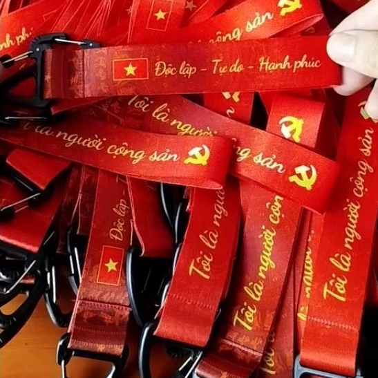 [Quà tặng ý nghĩa] Móc khóa dây vải Việt Nam, móc khoá yêu nước, Độc lập tự do hạnh phúc,