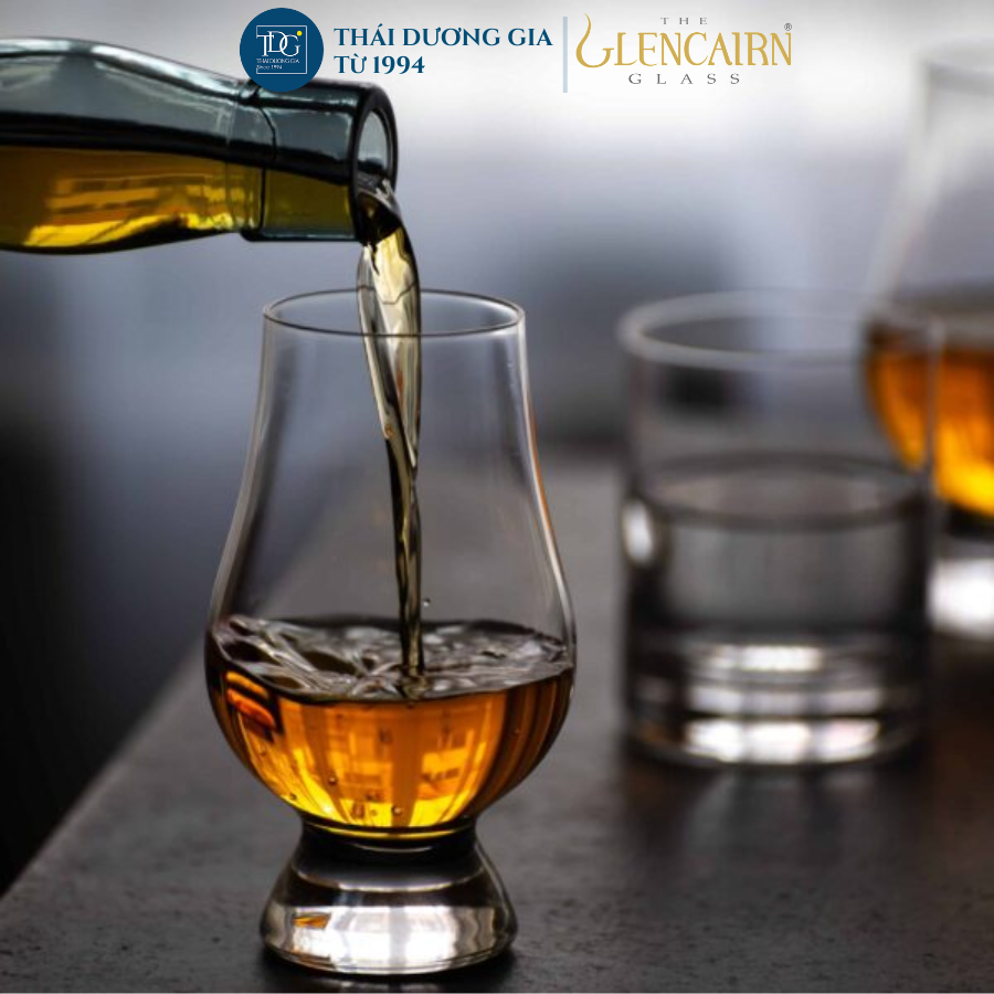 Bộ 6 ly rượu mạnh, thử rượu whisky Glencairn 200ml pha lê không chì nhập khẩu Anh Quốc Bo6Glencairn