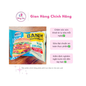 {Chính hãng} (GIÁ SỈ )combo 3 bánh mì hamburger vị gà,vị bò, vị heo cay ăn vặt ngon tuyệt vời