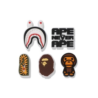 Charm gắn dép: Set charm BAPE- 5 món- Hàng chuẩn gắn clog