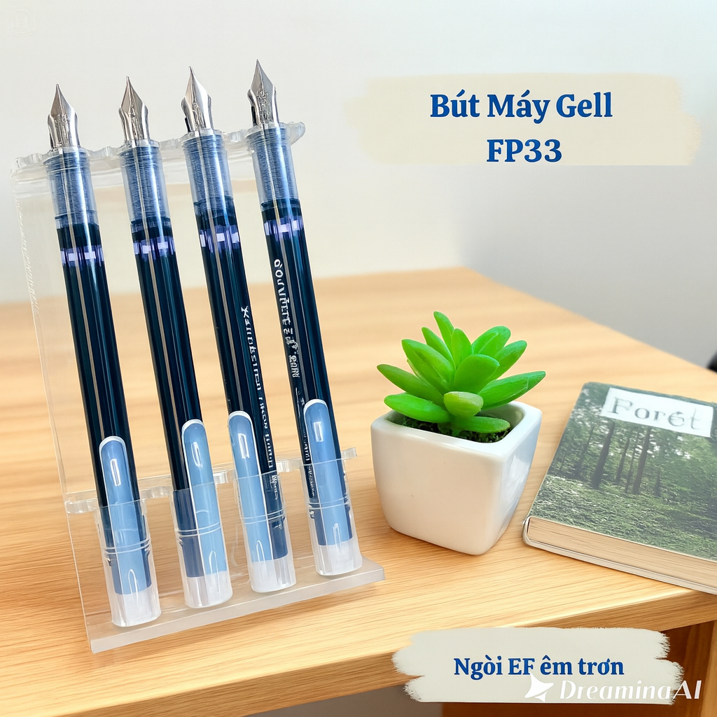 HOT Bút Máy Gell - F33 dành cho tiểu học,dùng mực trực tiếp,không cần bơm mực,ngòi êm trơn,