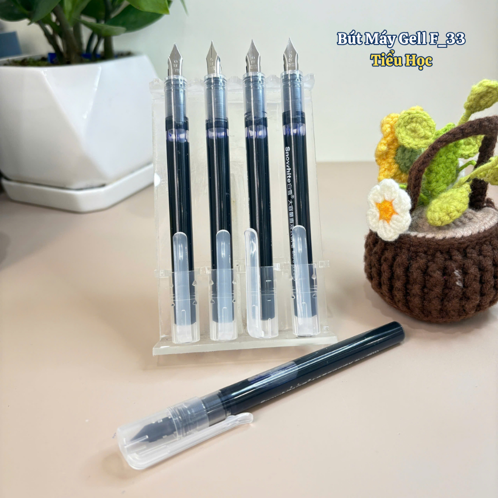 HOT Bút Máy Gell - F33 dành cho tiểu học,dùng mực trực tiếp,không cần bơm mực,ngòi êm trơn,