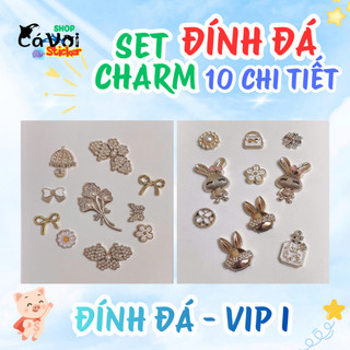 SET CHARM GẮN DÉP:  SÉT CHARM ĐÍNH ĐÁ 10 CHI TIẾT VIP 1