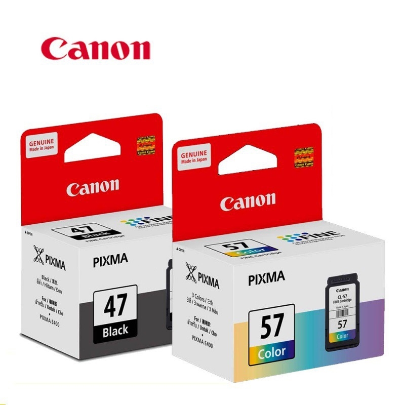 Combo mực in Canon PG 47 và CL 57 cho máy Canon E400, E410, E460, E470, E480