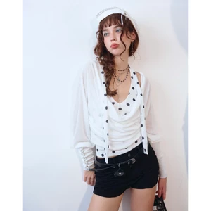 Polka Dot Halter - Remmus | Áo cổ yếm 2 lớp ngực hoạ tiết chấm bi (không gồm áo ngoài)