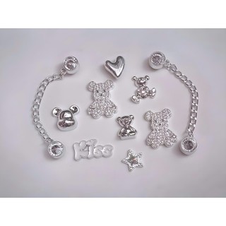SET CHARM ĐÍNH ĐÁ CAO CẤP: GẤU DÂY XÍCH - HÀNG CAO CẤP