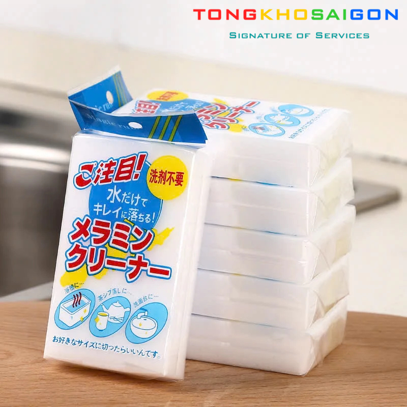 COMBO 10 Mút Melamine Ma Thuật Tẩy Rửa Làm Sạch Nhà Bếp, Phòng Tắm, Vệ Sinh Nhà Cửa 484