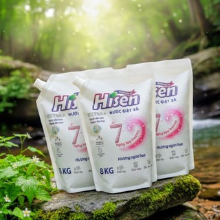 Combo 4 Túi Nước Giặt Xả Hisen 2kg – Thơm Lâu, Sạch Mềm, Giặt Tay & Máy – Hương Ngàn Hoa