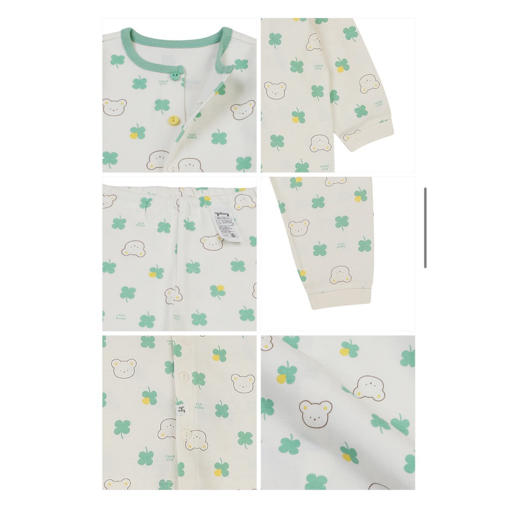 VNXK set gấu xanh agabang cho bé trai và gái chất cotton cúc trắng agabang [80-120]