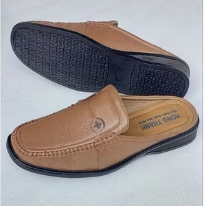 giày sục nam da bò mềm đế cao su có khâu may chắc chắn