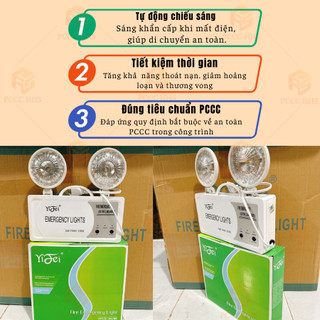 [Có kiểm định] Đèn chiếu sáng sự cố thoát hiểm hiểm, đèn mắt ếch dùng trong PCCC-Mất điện tự sáng