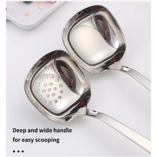 Muôi inox 18/10 vuông cán móc [484], muôi canh, muôi lẩu cỡ vừa 22cm N484