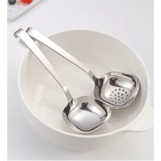 Muôi inox 18/10 vuông cán móc [484], muôi canh, muôi lẩu cỡ vừa 22cm N484