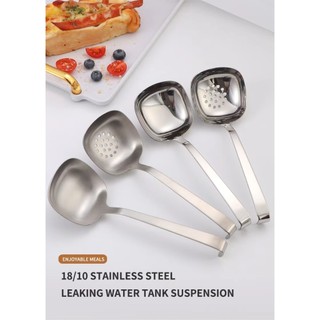 Muôi inox 18/10 vuông cán móc [484], muôi canh, muôi lẩu cỡ vừa 22cm N484