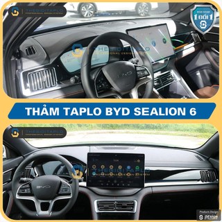 [BYD SEALION 6 2024-2026] Thảm taplo oto da Nano Blockers UV, 3D Flare, Nhung lông tuyết viền Ziczac chống cong vênh