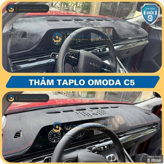 [Omoda C5] Thảm taplo oto da Nano Blockers UV, 3D Flare, Nhung lông tuyết viền Ziczac chống cong vênh