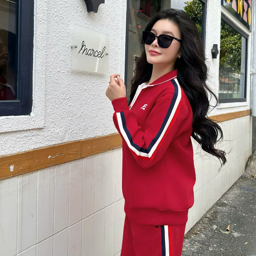 Set Thể Thao Đỏ Hot Trend Local Brand Chất 100% Cotton Mềm Mịn Thoáng Mát.