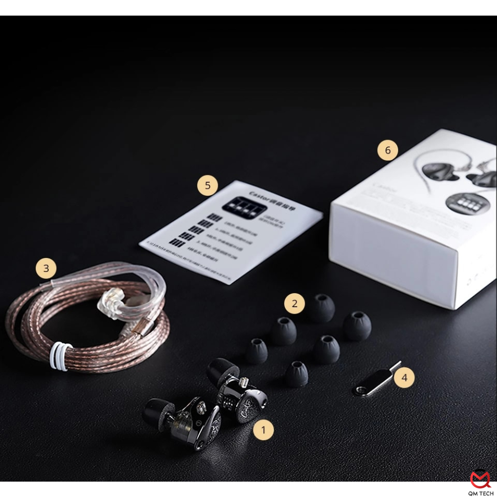 Tai nghe KZ Castor IEM Có Mic Tích Hợp Chính Hãng - QMTECHSTORE | BigBuy360 - bigbuy360.vn