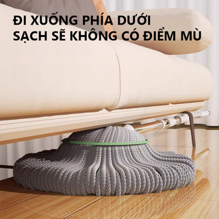 OOKAS Cây Lau Nhà Vắt Tay Trợ Lực Chất,Liệu Inox Bông Lau Sợi Siêu Nhẹ Thấm Hút