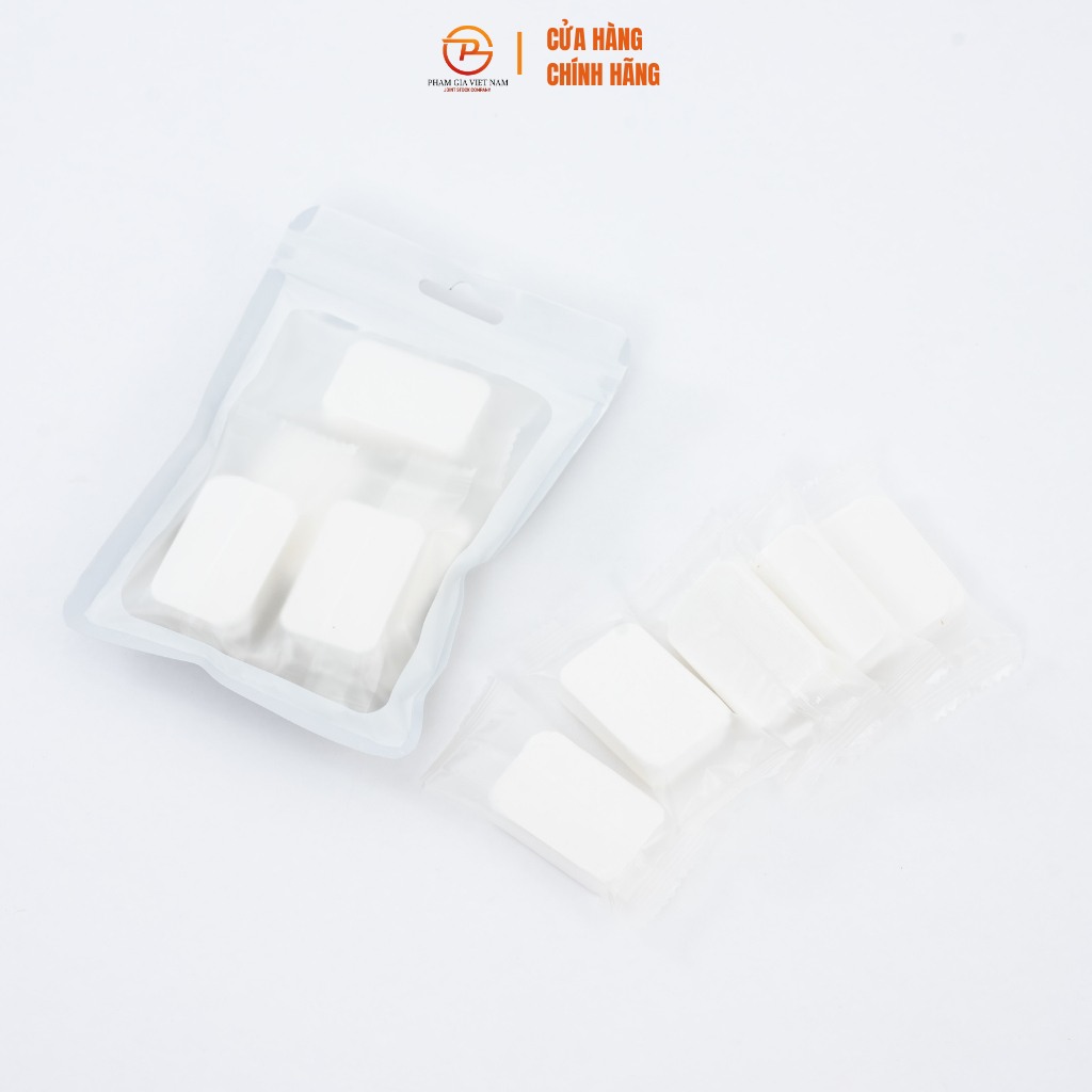 Khăn Nén Rửa Mặt Minho – Túi 5 Viên Cotton Nguyên Chất, Không Xơ Bông, Tiện Lợi Du Lịch & Skincare