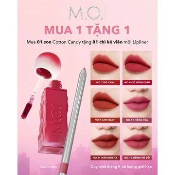3xxk [Mua 1 thỏi TẶNG 1 Chì kẻ viền môi] SON TIN LÌ COTTON CANDY - Quà tặng không hiển thị trong giỏ hàng