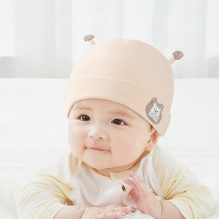 Mũ nỉ trần bông 3 lớp tai ốc sên, trần bông họa tiết đính gấu dày dặn mềm mịn giữ ấm cho bé từ 0 - 5 tháng