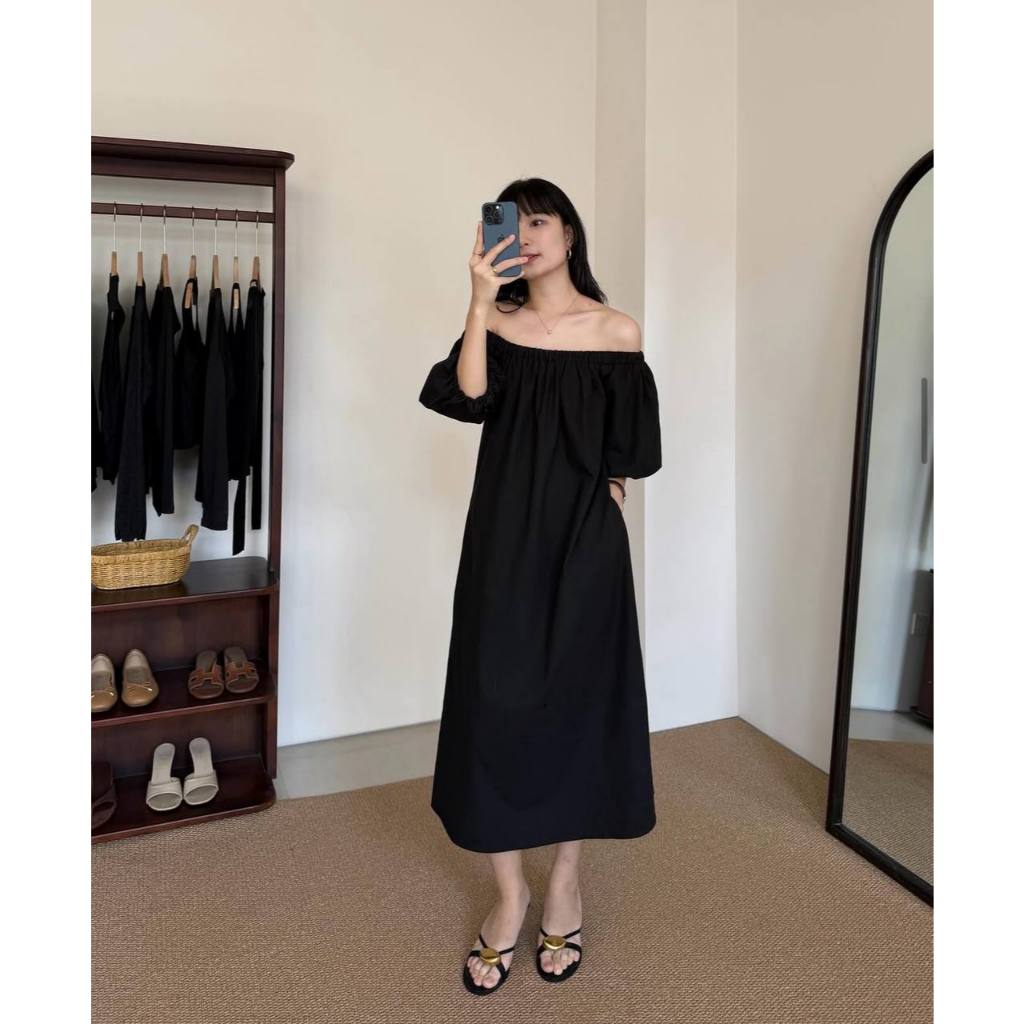 𝗡𝗼𝘃𝗮 - Đầm Linen trễ vai BEELY