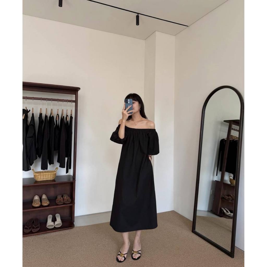 𝗡𝗼𝘃𝗮 - Đầm Linen trễ vai BEELY