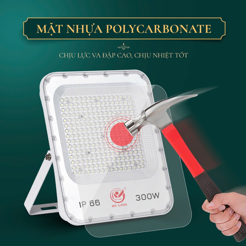 Đèn led pha thấu kính Mỹ Linh-50W, đèn pha cắm trại, ánh sáng trắng,chiếu sáng ngoài trời,chống nước