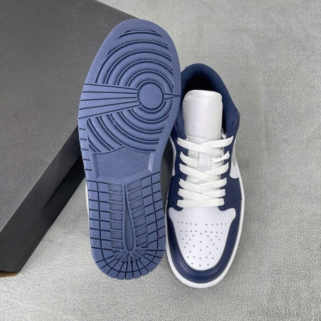 Giày Sneaker Đen Trắng, Giày Thể Thao Xanh Navy Vệt Xám Nam Nữ Đen Trắng