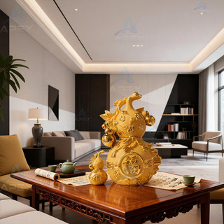 Bầu Hồ Lô Phong Thuỷ Vật Trang Trí Để Bàn - Quà Tặng Tăng May Mắn， Đồ Trang Trí Nội Thất