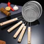 VỢT LƯỚI INOX VÒNG TRÒN CÁN GỖ 19CM - Vợt vớt thực phẩm, vớt rau, mì, đồ chiên, inox bền đẹp, chống gỉ