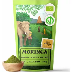 227g Bột Moringa hữu cơ NaturaleBio Moringa Organic Powder