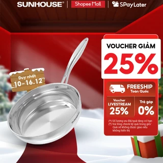 [Live] Chảo Inox đa lớp Sunhouse IN20M6E - IN24M6E - IN26M6E