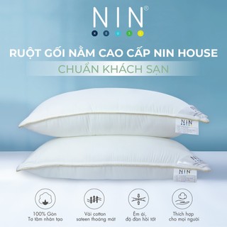 Ruột Gối Nằm Cao Cấp NIN House Cho Người Nằm Cao, Nằm Thấp | 40x60cm, 50x70cm | Sợi Polyester Nguyên Sinh